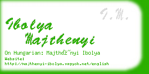 ibolya majthenyi business card